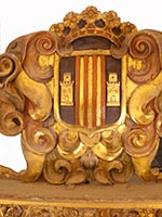 Estado inicial escudo del ático del retablo